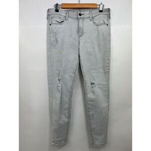 Old Navy Rockstar‎ Ripped Distressed Stone Wash Jeans Size 10